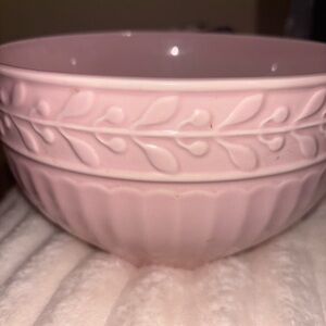 Williams Sonoma Pink Ceramic Nesting Bowl Vintage